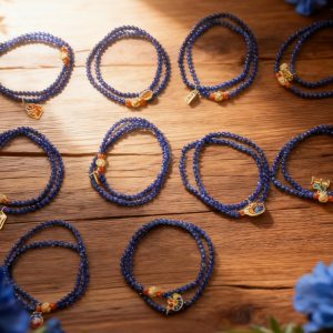 D220 Dreamy Blue Bead Bracelet(Random style)