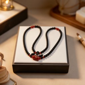 Crimson & Ebony Double Loop Necklace (Random Style) D64
