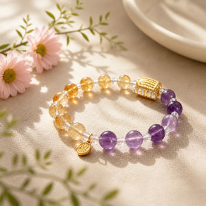D252 Golden Purple Melody Bracelet