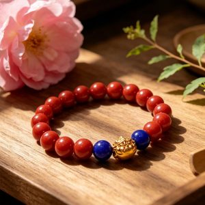 D264 Crimson & Azure Beast Guardian Bracelet